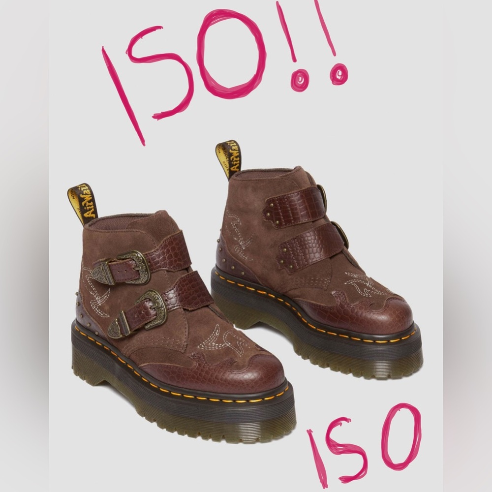 ISO (In Search Of) Dr. Martens Gothic Americana Devon Suede Quad in Women’s 8